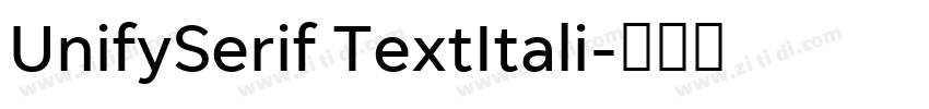 UnifySerif TextItali字体转换